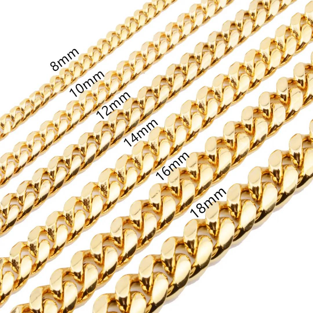 Miami Cuban Chain in Gold     [Waterproof, sweatproof, heatproof]