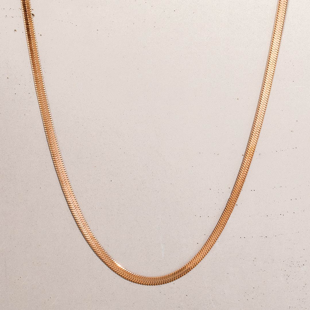 Herringbone Chain Choker Necklace