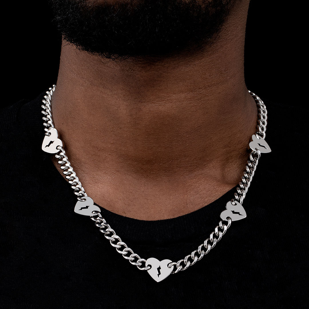 Broken Heart Cuban Chain