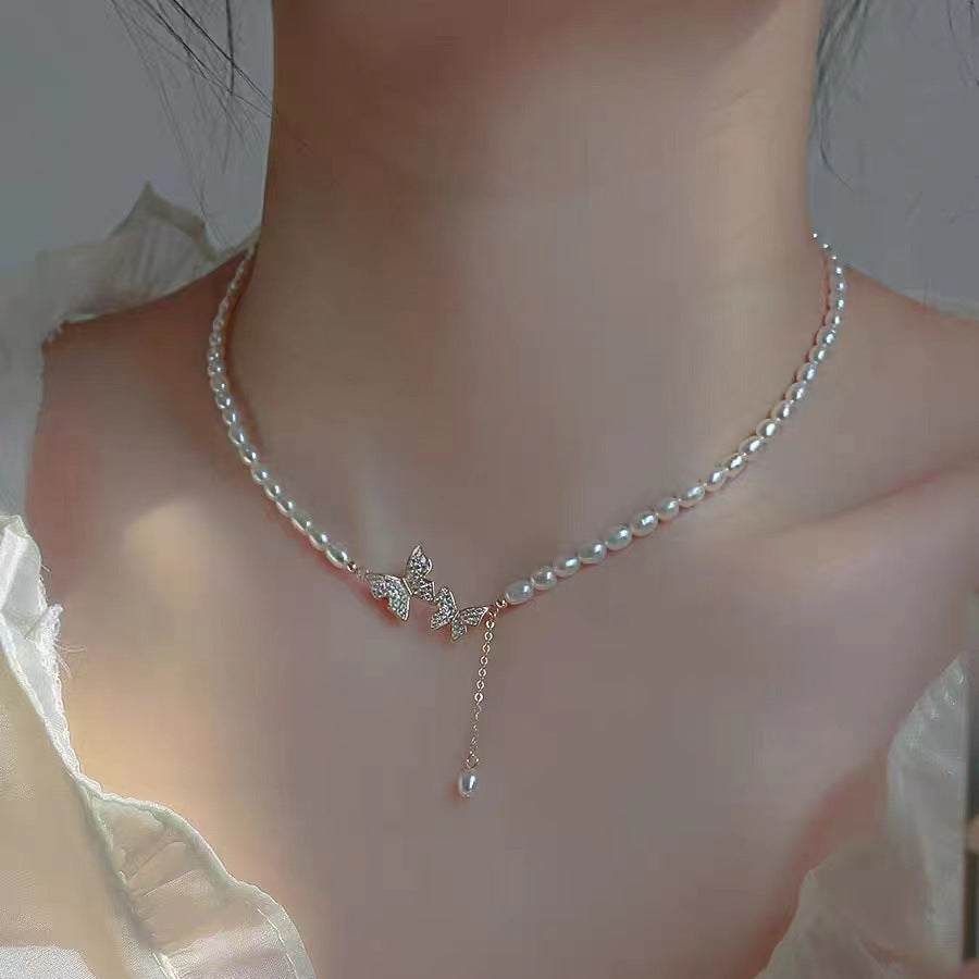 Butterfly Pearl Necklace