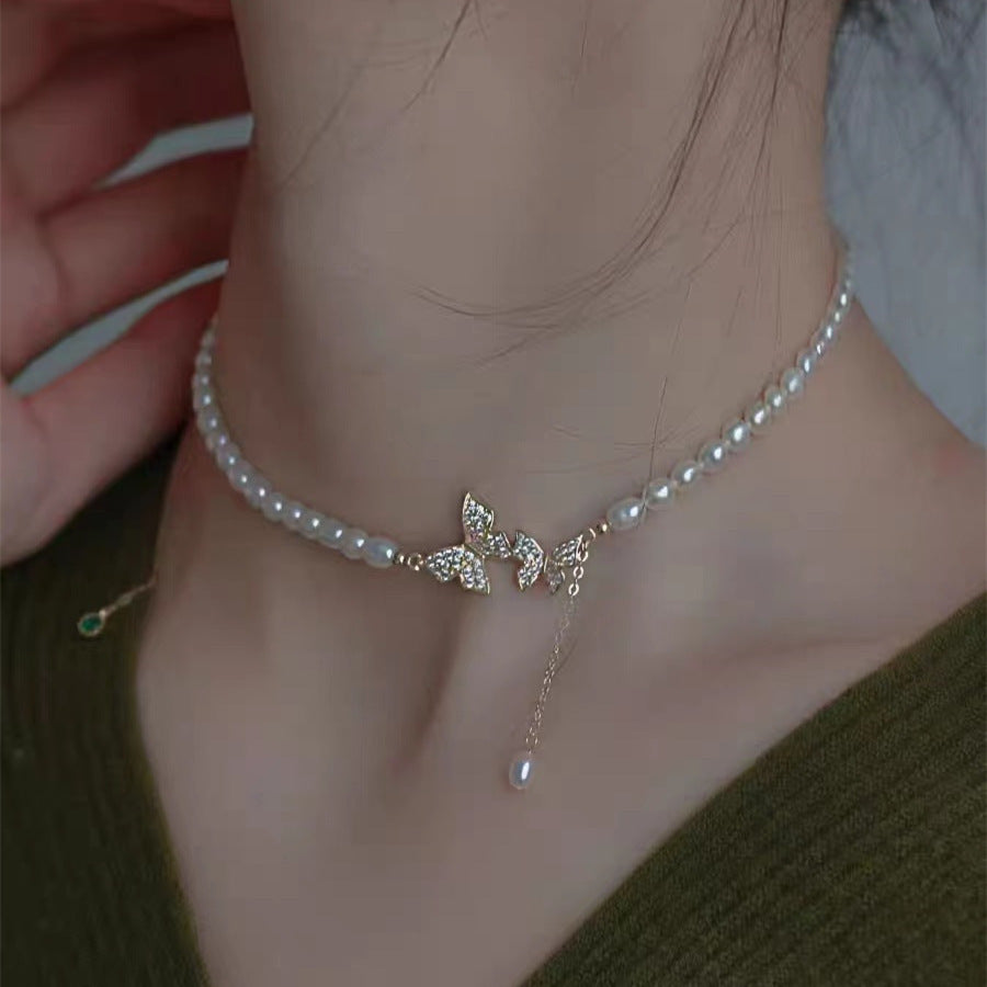 Butterfly Pearl Necklace