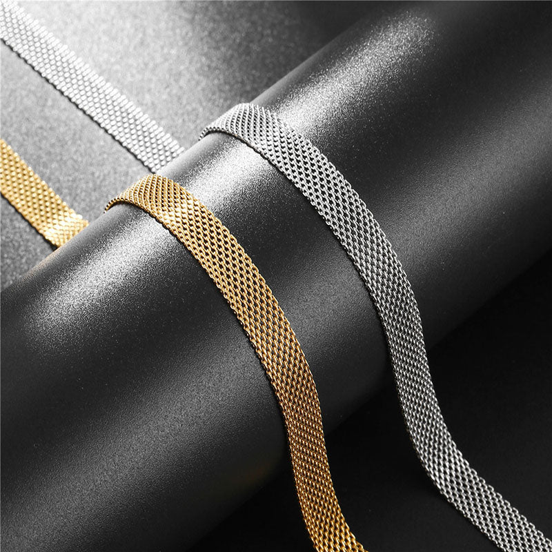 Stainless Steel Mesh Chain Choker Necklace