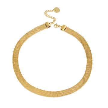 Stainless Steel Mesh Chain Choker Necklace