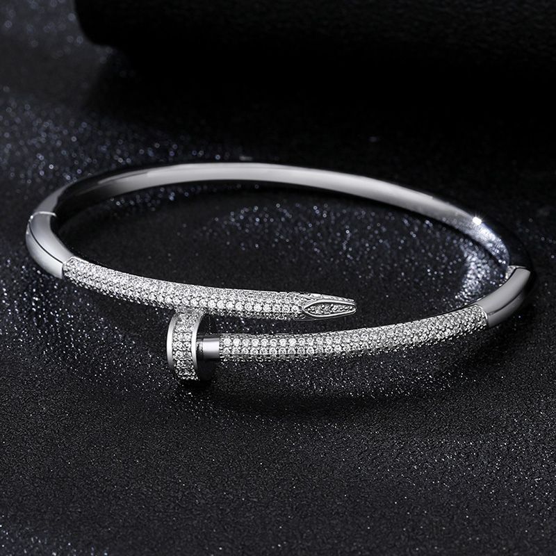 Micro Pave Nail Bangle