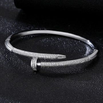 Micro Pave Nail Bangle