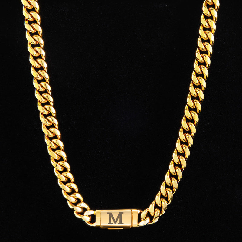 Miami Initial Letter Cuban Link Chain