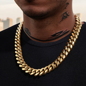 Miami Cuban Chain in Gold     [Waterproof, sweatproof, heatproof]