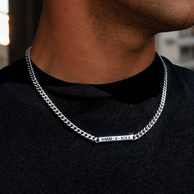 Personalized Engraved Cuban ID Necklace