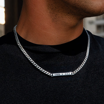 Personalized Engraved Cuban ID Necklace