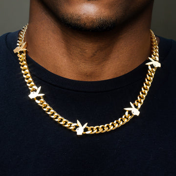 Bunny Heads Cuban Chain in Gold