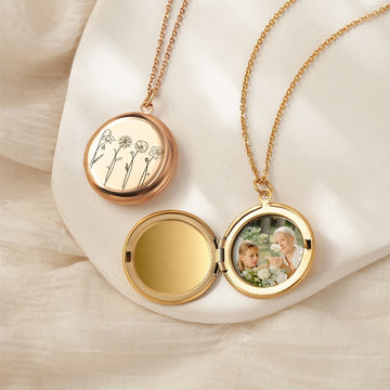 Engraved Birth  Locket Pendant