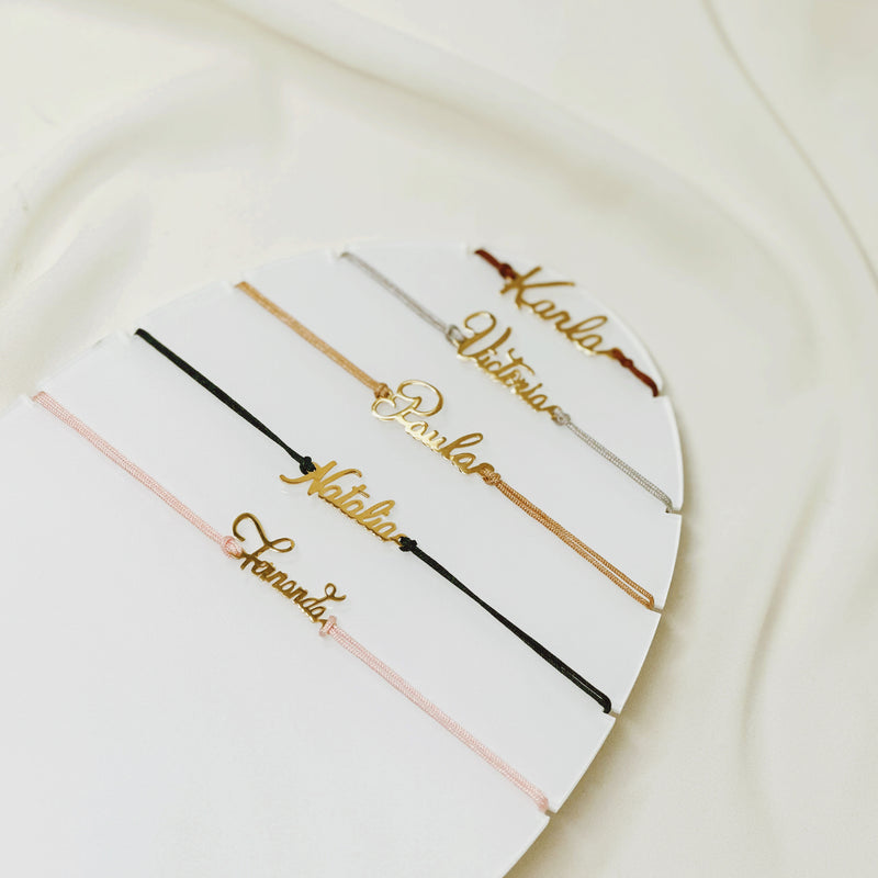 Customized Name Colorful Cord Bracelet