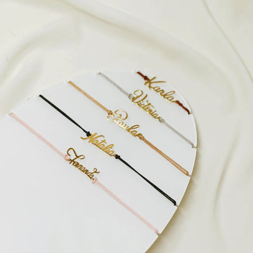 Customized Name Colorful Cord Bracelet