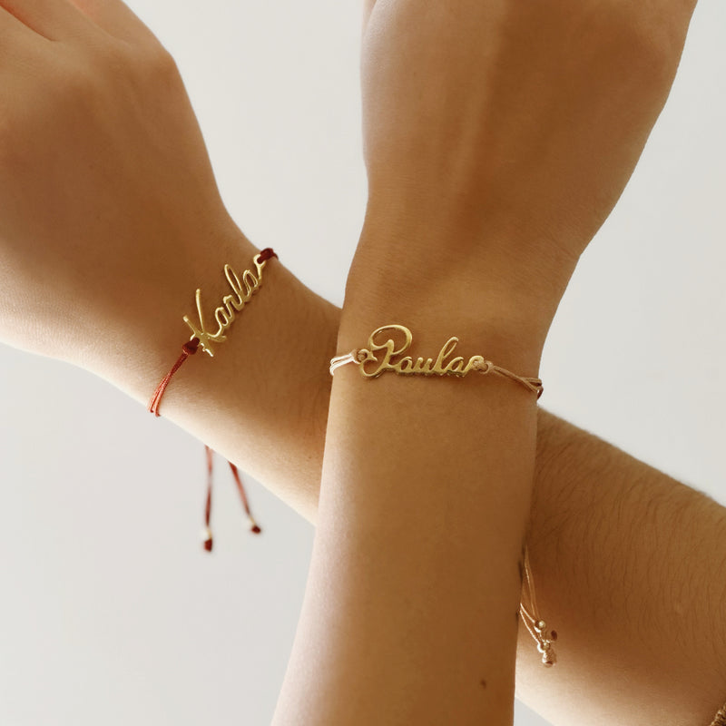 Customized Name Colorful Cord Bracelet