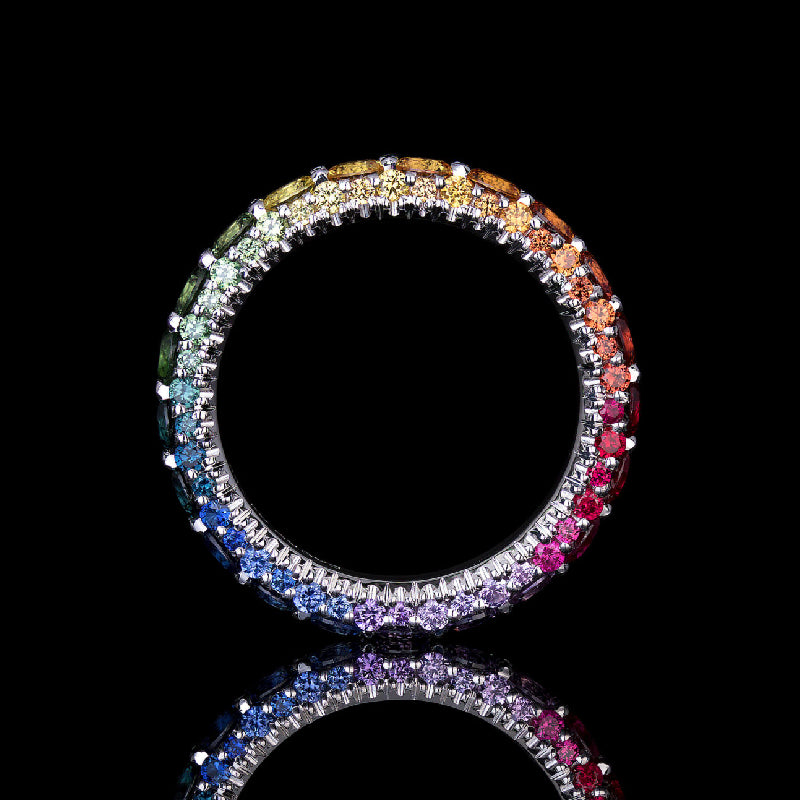 Micro Paved Rainbow Ring