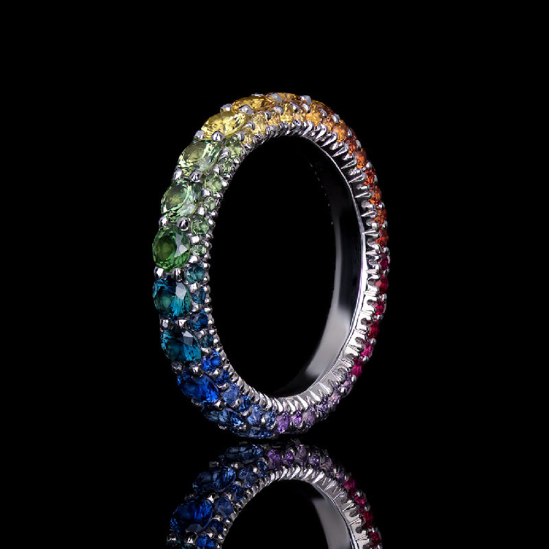 Micro Paved Rainbow Ring