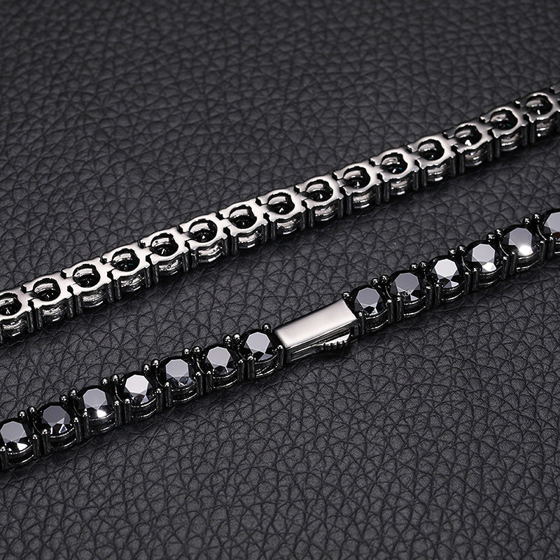Black Moissanite Tennis Bracelet in  [ Black Gold]