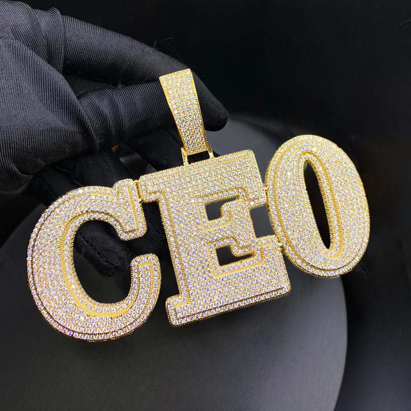 Custom Double Layer Bold  [Letters Name/Number Pendant]