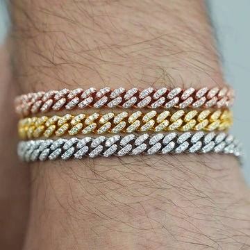 Moissanite 6mm Cuban Link Bracelet