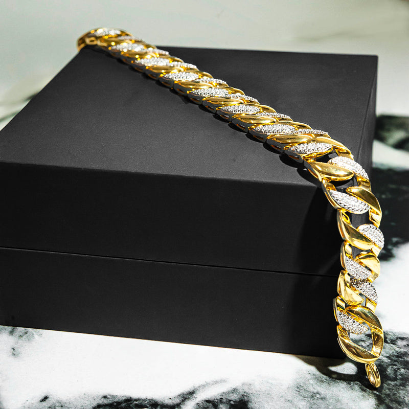 Moissanite Diamond Curb Link Chain