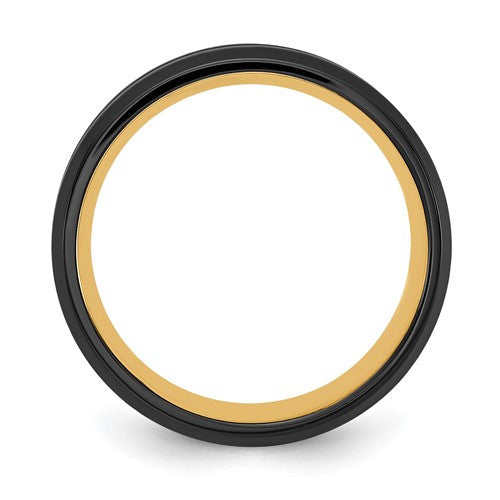Stainless Steel Brushed and Polished Black and Yellow